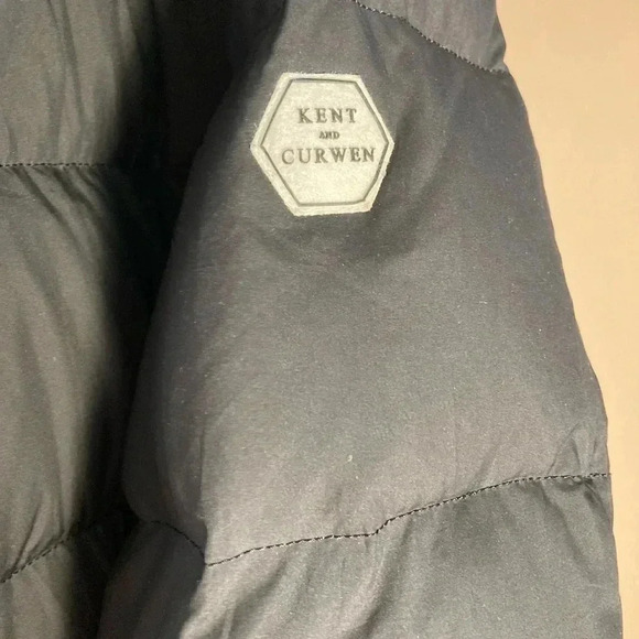 NWOT Kent and  Curwen David Beckham grey duck down hooded puffer - Picture 5 of 8